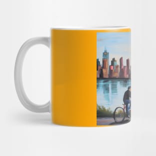 Biking in Manhattan Biking in New York Biking in NYC Mug